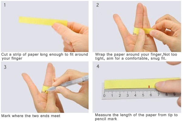 How to take on sale finger measurement for ring